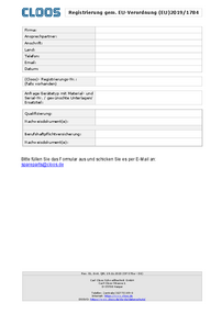 Registrierung gem. EU-Verordnung (EU)2019/1784
